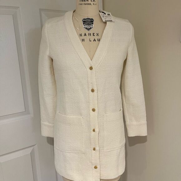 Zara‎ NWT jacket dress with golden buttons women’s Small - Picture 3 of 5